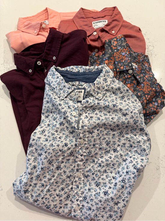 Express Other - Express Men’s Classic Soft Wash Button-Down Shirts Bundle- Medium Short